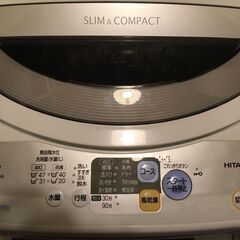 【無料/完動品】HITACHI製 全自動洗濯機（洗濯容量５kg）の画像