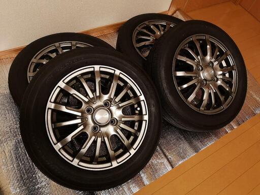 LEBEN 14インチアルミホイールとタイヤ4本セット　軽自動車に最適