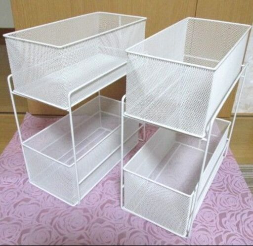 ニトリ　ワイヤーラック　2段かご　2セット　17X35X高さ42ｃｍ