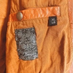 Brogden 1959 オレンジライダースレザージャケットの画像