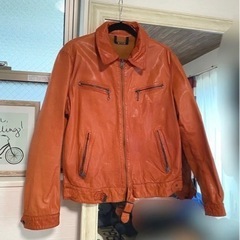 Brogden 1959 オレンジライダースレザージャケット