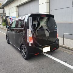 ワゴンRスティングレーTS　H21　車検6/4　走行83000ｋ　社外メモリーナビ＆フルセグＴＶ　黒革調シートカバー　純正エアロ＆社外15ＡＷ　キセノン＆フォグの画像