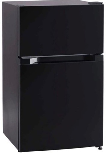 アイリスプラザ 冷蔵庫 87L 2ドア ひとり暮らし 幅47.5cm ブラック PRC-B092D-B