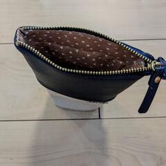 サンスター文具　デルデ　限定合皮バイカラーポーチ／ペンケース（未使用）の画像
