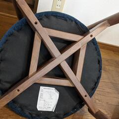 天然木ダイニングチェア2脚の画像