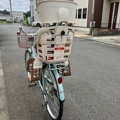 自転車 ママチャリ 2019年 イオン購入品 チャイルドシート付きの画像