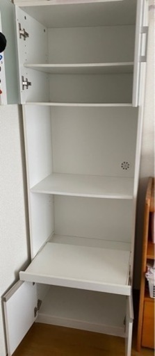 スリム食器棚ホワイト
