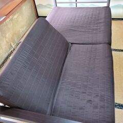 【お譲り完了しました】ベッドにもなるパイプソファーの画像