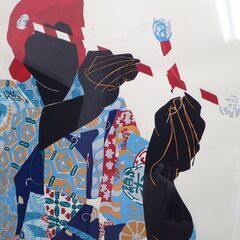 C682 田中正秋  【綾子舞】 新潟 版画 絵画 額入り の画像