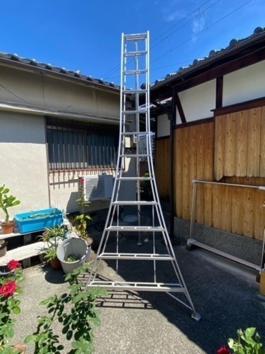 アルインコ　アルミ三脚　脚立　全高約3.6M　園芸用　【商談中】