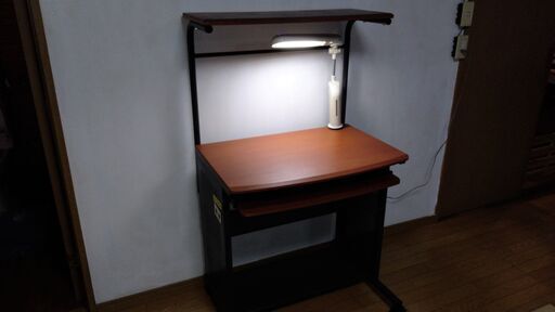 引き取り限定　PCデスク中古 ワンタッチデスクランプ付き
