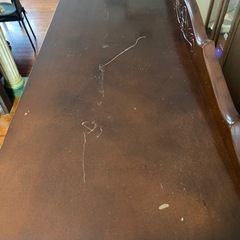【9/27(火)迄】最終値下げ★猫脚アンティーク風　ガラスキャビネット　137.5㎝　　家具　棚の画像