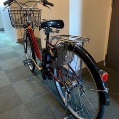 2021年9月購入　電動自転車　ヤマハ　26インチ　レッドの画像