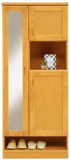 新品未使用ミラー付きシューズボックス