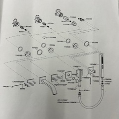 ■KOHLER コーラー 7469T-B4?■バスルーム用水栓セット シャワー他■水栓用部品 ジャンク品 欠品ありの画像