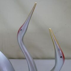 鶴　二羽　置物/オブジェ　中古品・本体のみの画像