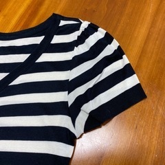 【値下げしました‼️】COMME CA DU MODE/コムサデモード ボーダーカットソー（Sサイズ）の画像