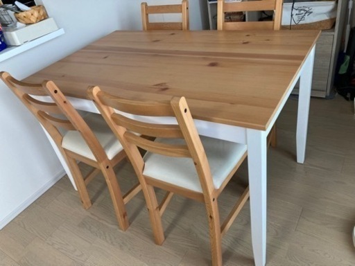 取りに来れる方限定！IKEA レールハムン　ダイニングセット