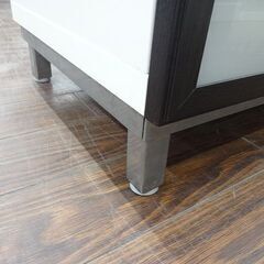 引取限定特価!! 札幌元町 テレビ台/テレビボード AVボード シンプルデザイン 大きめサイズ 白×木目デザインの画像