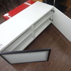 引取限定特価!! 札幌元町 テレビ台/テレビボード AVボード シンプルデザイン 大きめサイズ 白×木目デザインの画像