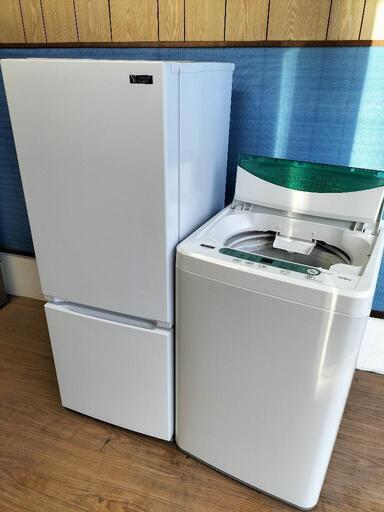 新生活家電お買い得セットNo① ヤマダ電機（YAMADA　SELECT） YRZ-F15G1　2ドアノンフロン冷蔵庫156L  2019年製・ヤマダ電気（YAMADA　SELECT）YWM-T45G1　全自動洗濯機  2019年製 2点セット！！