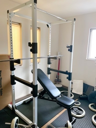 WILDFIT パワーラックPRO ワイド　バーベル　ダンベン　カールバー付き