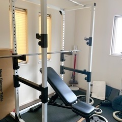 WILDFIT パワーラックPRO ワイド　バーベル　ダンベン　...