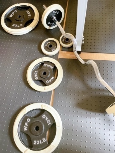 WILDFIT パワーラックPRO ワイド　バーベル　ダンベン　カールバー付き