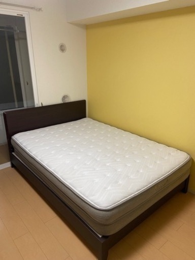 【限定価格】ニトリ ダブルベッドフリーム付 Nスリーププレミアムマットレス