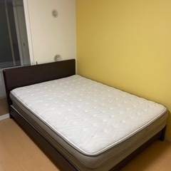 【限定価格】ニトリ ダブルベッドフリーム付 Nスリーププレミアムマットレス