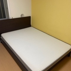 限定価格】ニトリ ダブルベッドフリーム付 Nスリーププレミアムマットレス