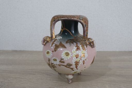 ピンクの壺  京薩摩  錦光山  里帰り