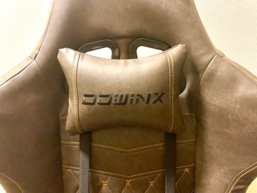 【展示品•訳あり•組立済】ゲーミングチェア　Dowinx(レザー調•ブラウン)
