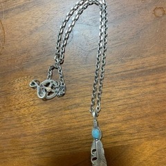 フェザーネックレス ターコイズの画像