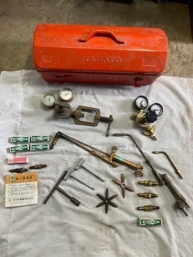 ガス溶断　溶接　切断器　ゲージ　ホースリール30m