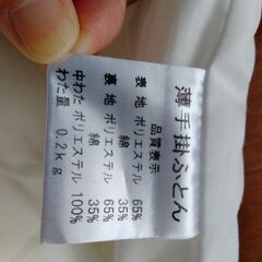 薄手掛けふとん ベビーベッド お昼寝用 中綿入り 美品 カバーおまけ付 の画像