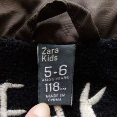 Zara Kids 上着 アウター フリースライナー付 5-6才 118cm モスグリーンの画像
