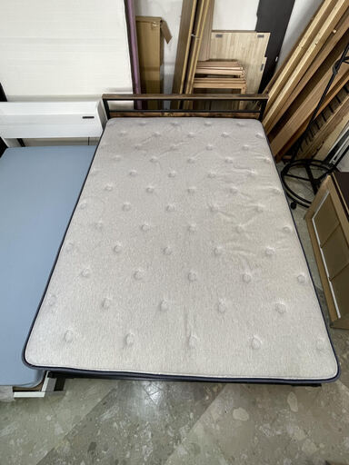 ニトリ　ダブルベット（フレーム＋マット）　シミあり　リサイクルショップ宮崎屋住吉店　22.9.5　ｙ