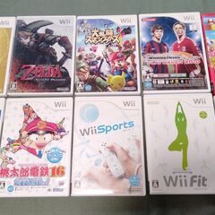 【値下げ】任天堂　Ｗｉｉ★本体★コントローラー２組★ソフト１０本★動作確認済の画像