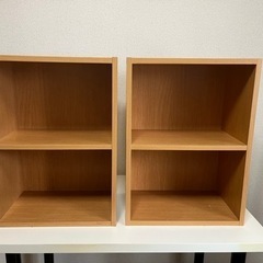 ☆決まりました！☆カラーボックス  木目調  2個セットです(*...