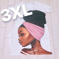 黒人 Tシャツワンピース ロングワンピース オーバーサイズ 大き...