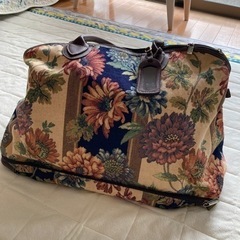 sander's ボストンバッグ　旅行用かばん　レトロ刺繍