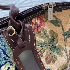 sander's ボストンバッグ　旅行用かばん　レトロ刺繍の画像