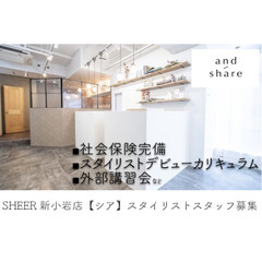 SHEER新小岩店【シア】スタイリストスタッフ募集!!正社員の画像