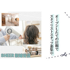 SHEER新越谷店【シア】スタイリストスタッフ募集!!の画像