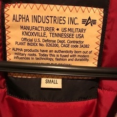 Alpha Industries SMALL メンズもレディースも可の画像