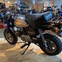 □HONDA MONKEY Z50J ホンダ モンキー 50改 50cc シルバー 6V エンジンMT4速 実動! 自賠R5.6 原付 原チャリ スクーター バイク 札幌発★の画像