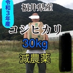 令和3年福井県産コシヒカリ100%30kg7500円 まとめて8...