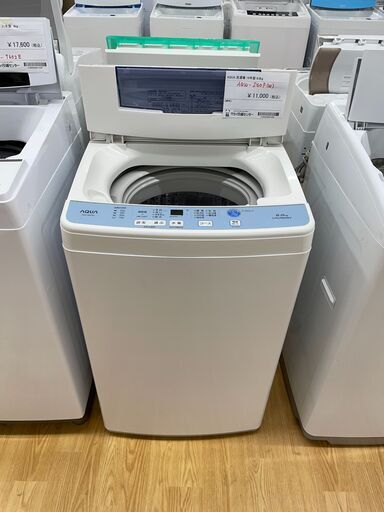 AQUA　洗濯機　2018年製　6.0㎏　AQW-S60F-W　SJ524