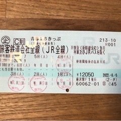 青春18切符 1回分（返却不要）